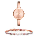 Buy Shop Michael Kors Jaryn Rose Gold Dial Rose Gold Steel Strap Watch For Women - MK3547 USA Online