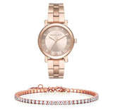 Buy Shop Michael Kors Norie Rose Gold Dial Rose Gold Steel Strap Watch for Women - MK3561 USA Online