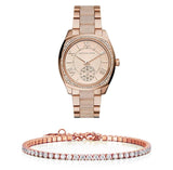 Buy Shop Michael Kors Bryn Rose Gold Dial Two Tone Steel Strap Watch for Women - MK6135 USA Online