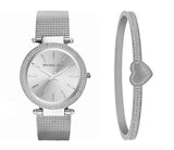 Buy Shop Michael Kors Darci Silver Dial Silver Mesh Bracelet Watch for Women - MK3367 USA Online