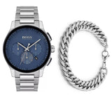 Buy Shop Hugo Boss Peak Chronograph Blue Dial Silver Steel Strap Watch for Men - 1513763 USA Online