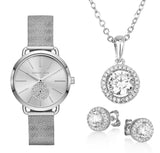 Buy Shop Michael Kors Portia Silver Dial Silver Mesh Bracelet Watch for Women - MK3843 USA Online