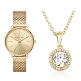 Buy Shop Michael Kors Pyper Quartz Gold Dial Gold Mesh Strap Watch For Women - MK4339 USA Online