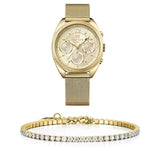 Buy Shop Tommy Hilfiger Mia Gold Dial Gold Mesh Bracelet Watch for Women - 1781488 USA Online