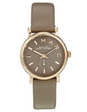 Buy Shop Marc Jacobs Baker Grey Dial Grey Leather Strap Watch for Women - MBM1318 USA Online