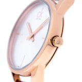 Buy Shop Calvin Klein Stately White Dial Rose Gold Steel Strap Watch for Women - K3G23626 USA Online