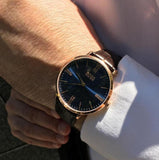 Buy Shop Hugo Boss Jackson Blue Dial Black Leather Strap Watch for Men - 1513371 USA Online