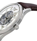 Buy Shop Emporio Armani Meccanico White Dial Brown Leather Strap Watch For Men - AR1946 USA Online