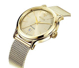Buy Shop Maserati Epoca Golden Dial Golden Mesh Bracelet Watch For Men - R8853118003 USA Online