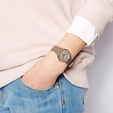 Buy Shop Marc Jacobs Baker Grey Dial Grey Leather Strap Watch for Women - MBM1318 USA Online