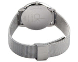 Buy Shop Calvin Klein Minimal Grey Dial Silver Mesh Bracelet Watch for Women - K3M2212X USA Online