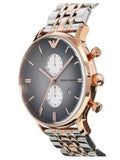 Buy Shop Emporio Armani Gianni Chronograph Grey Dial Two Tone Steel Strap Watch For Men - AR1721 USA Online