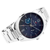 Buy Shop Tommy Hilfiger Deacan Blue Dial Silver Steel Strap Watch for Men - 1791551 USA Online