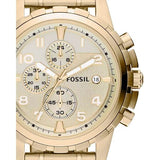Buy Shop Fossil Dean Chronograph Champagne Dial Gold Steel Strap Watch for Men - FS4867 USA Online