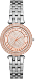 Buy Shop Michael Kors Darci Rose Gold Dial Silver Steel Strap Watch for Women - MK3446 USA Online