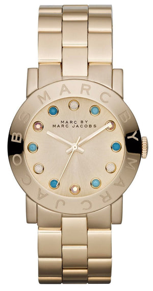 Buy Shop Marc Jacobs Amy Dexter Gold Dial Gold Steel Strap Watch for Women - MBM3215 USA Online
