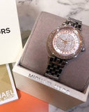 Buy Shop Michael Kors Darci Rose Gold Dial Silver Steel Strap Watch for Women - MK3446 USA Online