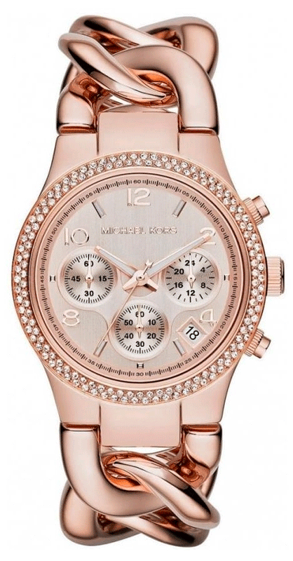 Buy Shop Michael Kors Runway Rose Gold Dial Rose Gold Steel Strap Watch for Women - MK3247 USA Online