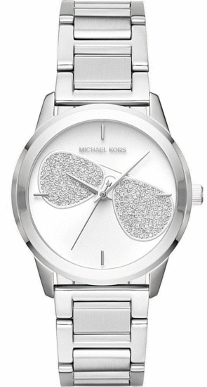 Buy Shop Michael Kors Harman Analog Silver Dial Silver Steel Strap Watch For Women - MK3672 USA Online