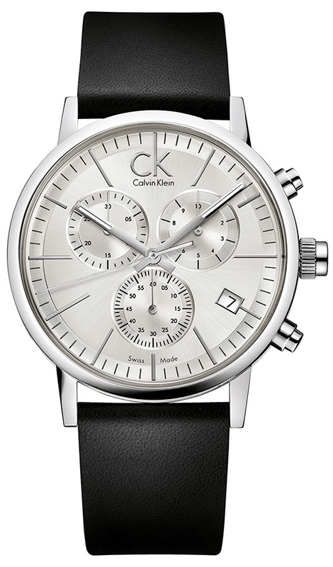 Buy Shop Calvin Klein Post Minimal White Dial Black Leather Strap Watch for Men - K7627120 USA Online