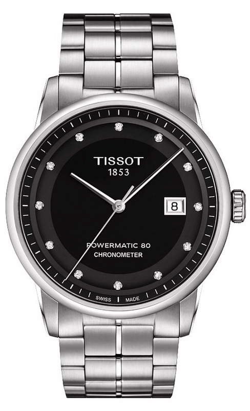 Buy Shop Tissot T Classic Luxury Powermatic 80 Black Dial Silver Steel Strap Watch For Men - T086.408.11.056.00 USA Online