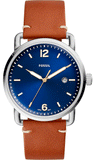 Buy Shop Fossil Commuter Blue Dial Blue Leather Strap Watch for Men - FS5325 USA Online
