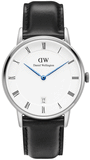 Buy Shop Daniel Wellington Dapper Sheffield White Dial Black Leather Strap Watch For Women - DW00100096 USA Online