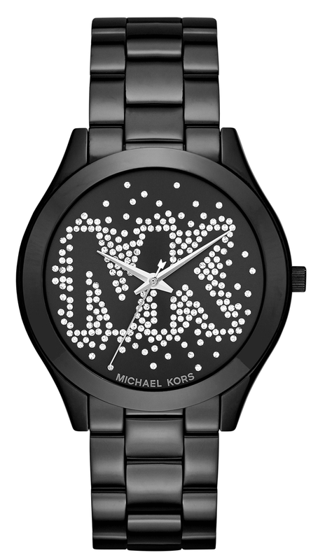 Buy Shop Michael Kors Slim Runway Black Dial Black Steel Strap Watch for Women - MK3589 USA Online