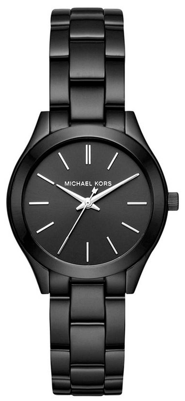 Buy Shop Michael Kors Mini Slim Runway Black Dial Black Steel Strap Watch for Women - MK3587 USA Online