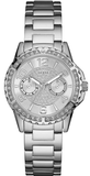 Buy Shop Guess Sassy Multifunction Quartz Silver Dial Silver Steel Strap Watch For Women - W0705L1 USA Online
