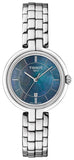 Tissot T Lady Flamingo Mother of Pearl Blue Dial Silver Steel Strap Watch For Women - T094.210.11.121.00