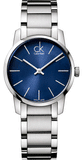 Calvin Klein City Blue Dial Silver Steel Strap Watch for Women - K2G2314N