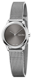 Buy Shop Calvin Klein Minimal Grey Dial Silver Mesh Bracelet Watch for Women - K3M231Y3 USA Online