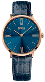 Buy Shop Hugo Boss Jackson Blue Dial Black Leather Strap Watch for Men - 1513371 USA Online