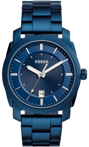 Buy Shop Fossil Machine Blue Dial Blue Steel Strap Watch for Men - FS5231 USA Online