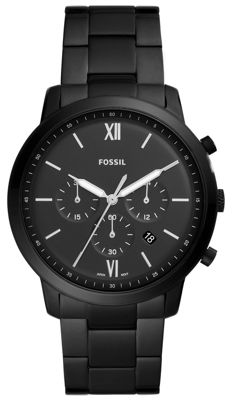 Buy Shop Fossil Neutra Chronograph Black Dial Black Steel Strap Watch for Men - FS5474 USA Online