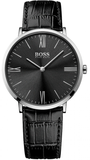 Buy Shop Hugo Boss Jackson Black Dial Black Leather Strap Watch for Men - 1513369 USA Online