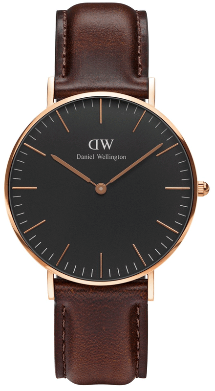 Buy Shop Daniel Wellington Classic Bristol Black Dial Brown Leather Strap Watch for Men - DW00100137 USA Online