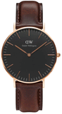 Buy Shop Daniel Wellington Classic Bristol Black Dial Brown Leather Strap Watch for Men - DW00100137 USA Online