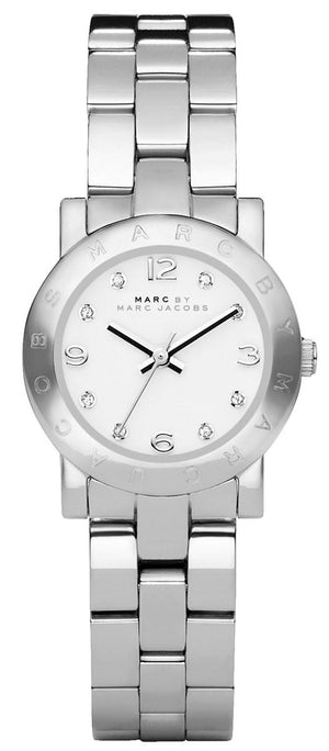 Buy Shop Marc Jacobs Mini Amy White Dial Silver Steel Strap Watch for Women - MBM3055 USA Online