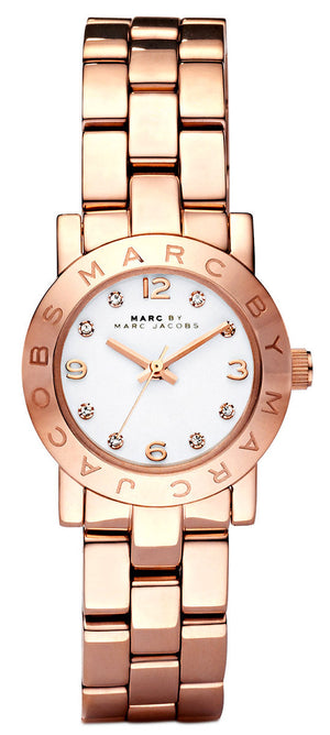 Buy Shop Marc Jacobs Mini Amy White Dial Rose Gold Steel Strap Watch for Women - MBM3078 USA Online