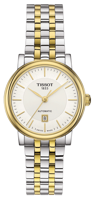 Tissot T Classic Carson Premium White Dial Two Tone Steel Strap Watch for Women - T122.207.22.031.00