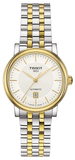 Tissot T Classic Carson Premium White Dial Two Tone Steel Strap Watch for Women - T122.207.22.031.00