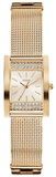 Buy Shop Guess Nouveau Diamonds Gold Dial Gold Mesh Bracelet Watch for Women - W0127L2 USA Online