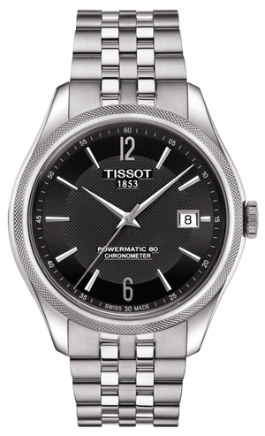 Buy Shop Tissot Ballade Powermatic 80 Cosc Black Dial Silver Steel Strap Watch For Men - T108.408.11.057.00 USA Online