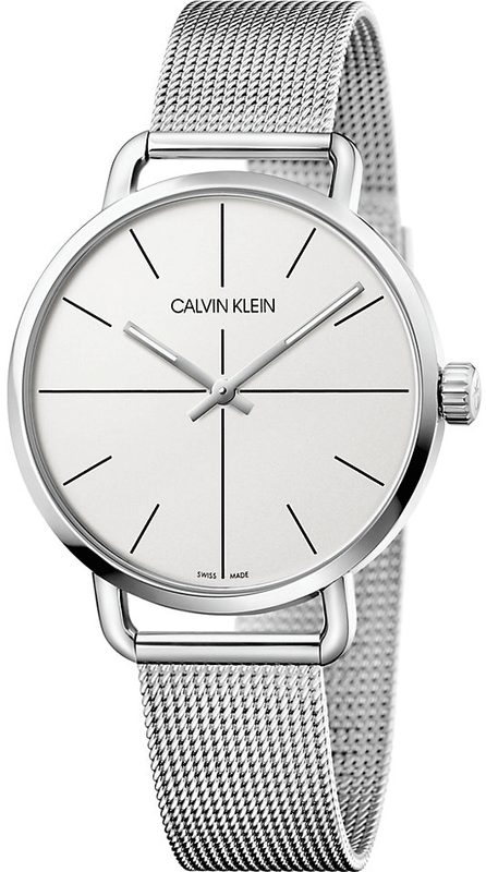 Buy Shop Calvin Klein Even Quartz White Dial Silver Steel Strap Watch for Women - K7B21126 USA Online