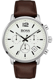 Buy Shop Hugo Boss Attitude White Dial Brown Leather Strap Watch for Men - 1513609 USA Online