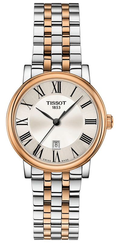 Buy Shop Tissot Carson Premium Lady Silver Dial Two Tone Steel Strap Watch For Women - T122.210.22.033.01 USA Online