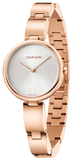 Buy Shop Calvin Klein Wavy White Dial Rose Gold Steel Strap Watch for Women - K9U23646 USA Online
