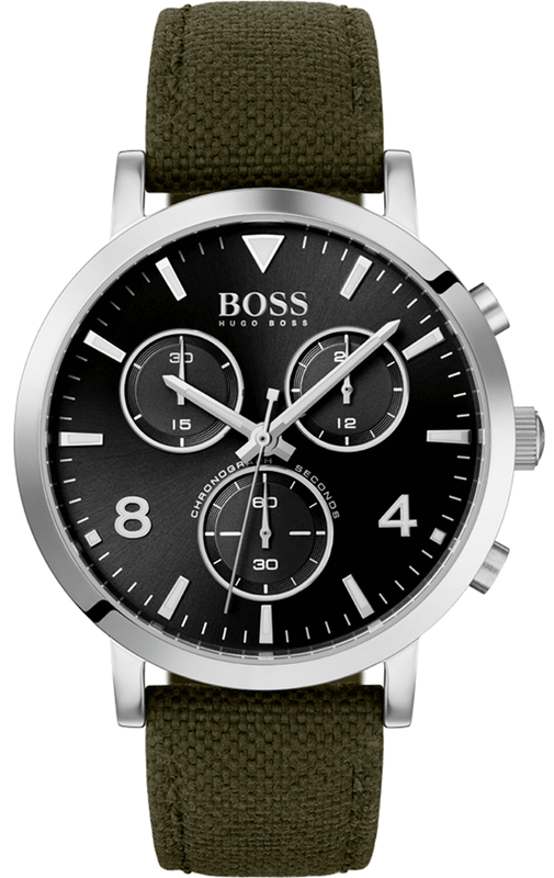 Buy Shop Hugo Boss Vesada Grey Dial Green Nylon Strap Watch for Men - 1513692 USA Online
